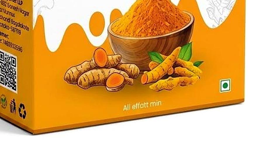 Turmeric root, slices and ground powder (2)